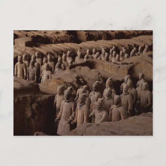 秦皇帝兵士兵馬俑 ポストカード (正面)
