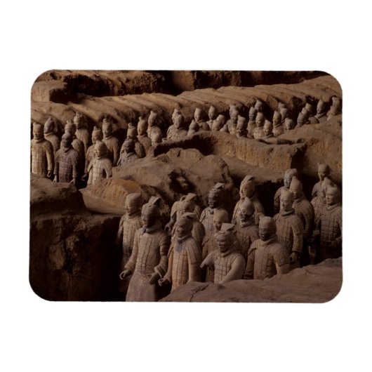 秦皇帝兵士兵馬俑 マグネット (横)