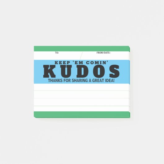 称賛の声を上げる素晴らしアイディア認識賞のポスト – ポストイット (正面)
