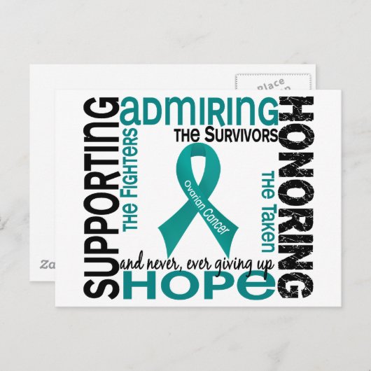 称賛を支持する9卵巣がん ポストカード (正面/裏面)