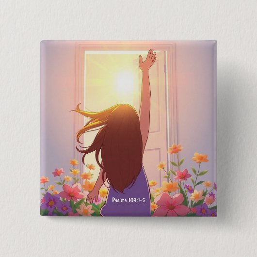 称賛ボタン 缶バッジ (正面)