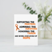 称賛3を支持する白血病 ポストカード (スタンド正面)