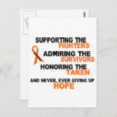 称賛3を支持する白血病 ポストカード (正面/裏面)