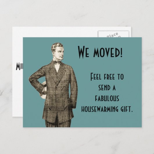 移おもしろい動したヴィンテージ 案内ポストカード (正面/裏面)