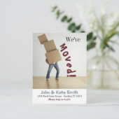 移おもしろい動案内カード – カスタム ポストカード (スタンド正面)