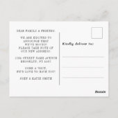 移おもしろい動案内カード – カスタム ポストカード (裏面)