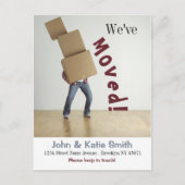 移おもしろい動案内カード – カスタム ポストカード (正面)