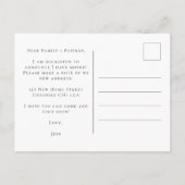 移エレガント動した住所の変更 案内ポストカード (裏面)