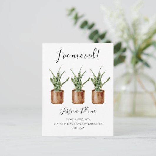 移エレガント動した住所の変更 案内ポストカード (スタンド正面)