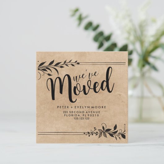 移エレガント動した住所の変更 案内状 (スタンド正面)