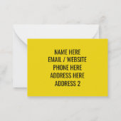 移カスタマイズ動アドレス情報のパーソナライズ ノートカード (裏面)