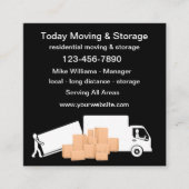 移カッコいい動と保存のテーマ スクエア名刺 (正面)