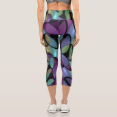 移カラフル動抽象芸術トリップ（幻覚体験）のようなフラクタル芸術 カプリレギンス (裏面)