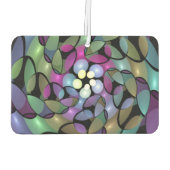 移カラフル動抽象芸術トリップ（幻覚体験）のようなフラクタル芸術 カーエアーフレッシュナー (裏面)