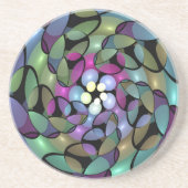 移カラフル動抽象芸術トリップ(幻覚体験)のようなフラクタル芸術 コースター (正面)