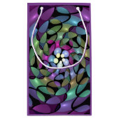 移カラフル動抽象芸術トリップ（幻覚体験）のようなフラクタル芸術 スモールペーパーバッグ (裏面)