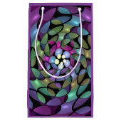 移カラフル動抽象芸術トリップ（幻覚体験）のようなフラクタル芸術 スモールペーパーバッグ (正面)