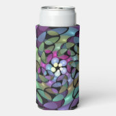 移カラフル動抽象芸術トリップ（幻覚体験）のようなフラクタル芸術 スリム缶クーラー (Seltzer裏面)