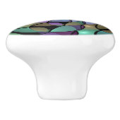 移カラフル動抽象芸術トリップ（幻覚体験）のようなフラクタル芸術 セラミックノブ (側面)