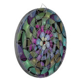 移カラフル動抽象芸術トリップ（幻覚体験）のようなフラクタル芸術 ダーツボード (正面左)