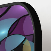 移カラフル動抽象芸術トリップ（幻覚体験）のようなフラクタル芸術 ピックルボールラケット (左詳細)