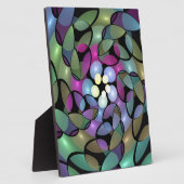 移カラフル動抽象芸術トリップ（幻覚体験）のようなフラクタル芸術 フォトプラーク (側面)