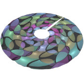 移カラフル動抽象芸術トリップ（幻覚体験）のようなフラクタル芸術 ブラッシュドポリエステルツリースカート (アングル)