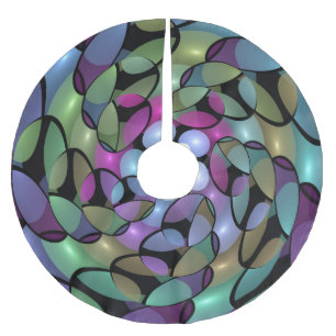 移カラフル動抽象芸術トリップ（幻覚体験）のようなフラクタル芸術 ブラッシュドポリエステルツリースカート