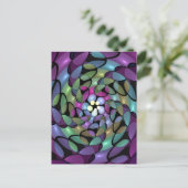 移カラフル動抽象芸術トリップ（幻覚体験）のようなフラクタル芸術 ポストカード (スタンド正面)