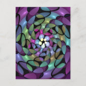 移カラフル動抽象芸術トリップ(幻覚体験)のようなフラクタル芸術 ポストカード (正面)
