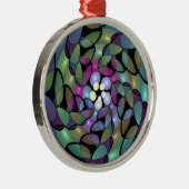 移カラフル動抽象芸術トリップ(幻覚体験)のようなフラクタル芸術 メタルオーナメント (右)