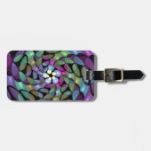 移カラフル動抽象芸術トリップ(幻覚体験)のようなフラクタル芸術 ラゲッジタグ (正面横)