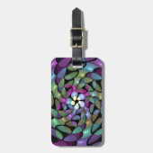 移カラフル動抽象芸術トリップ(幻覚体験)のようなフラクタル芸術 ラゲッジタグ (正面縦)