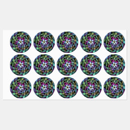 移カラフル動抽象芸術トリップ（幻覚体験）のようなフラクタル芸術 ラベル