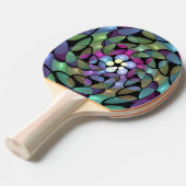 移カラフル動抽象芸術トリップ（幻覚体験）のようなフラクタル芸術 卓球ラケット (正面アングル)