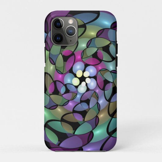 移カラフル動抽象芸術トリップ(幻覚体験)のようなフラクタル芸術 Case-Mate iPhoneケース (裏面)