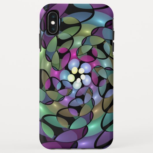 移カラフル動抽象芸術トリップ（幻覚体験）のようなフラクタル芸術 Case-Mate iPhoneケース (裏面)