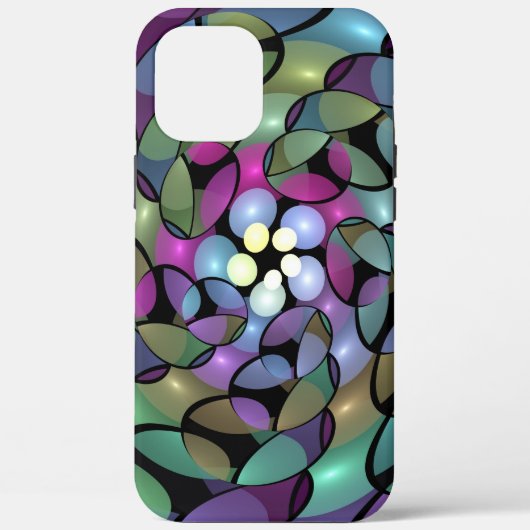 移カラフル動抽象芸術トリップ（幻覚体験）のようなフラクタル芸術 Case-Mate iPhoneケース (裏面)