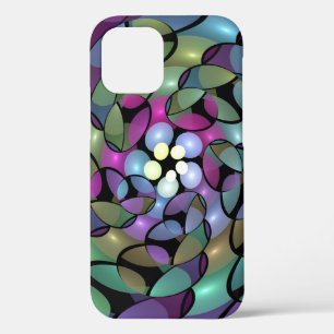 移カラフル動抽象芸術トリップ(幻覚体験)のようなフラクタル芸術 iPhone 12 PROケース