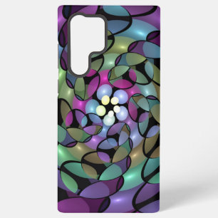 移カラフル動抽象芸術トリップ（幻覚体験）のようなフラクタル芸術 SAMSUNG GALAXY S22 ULTRAケース