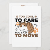 移クール動が遅いリラックス猫 シーズンカード (正面/裏面)