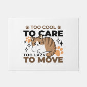 移クール動が遅いリラックス猫 ドアマット (正面)