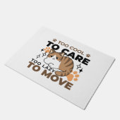 移クール動が遅いリラックス猫 ドアマット (アングル)