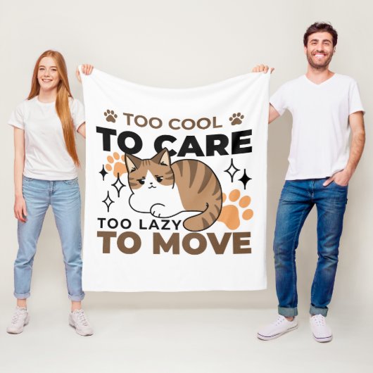 移クール動が遅いリラックス猫 フリースブランケット (インサイチュ)