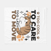 移クール動が遅いリラックス猫 フリースブランケット (正面(横))