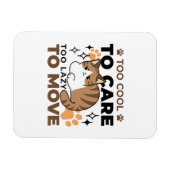 移クール動が遅いリラックス猫 マグネット (横)