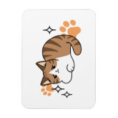 移クール動が遅いリラックス猫 マグネット (縦)