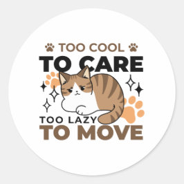 移クール動が遅いリラックス猫 ラウンドシール