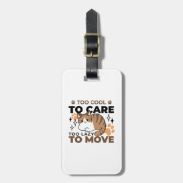 移クール動が遅いリラックス猫 ラゲッジタグ