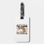 移クール動が遅いリラックス猫 ラゲッジタグ (裏面縦)